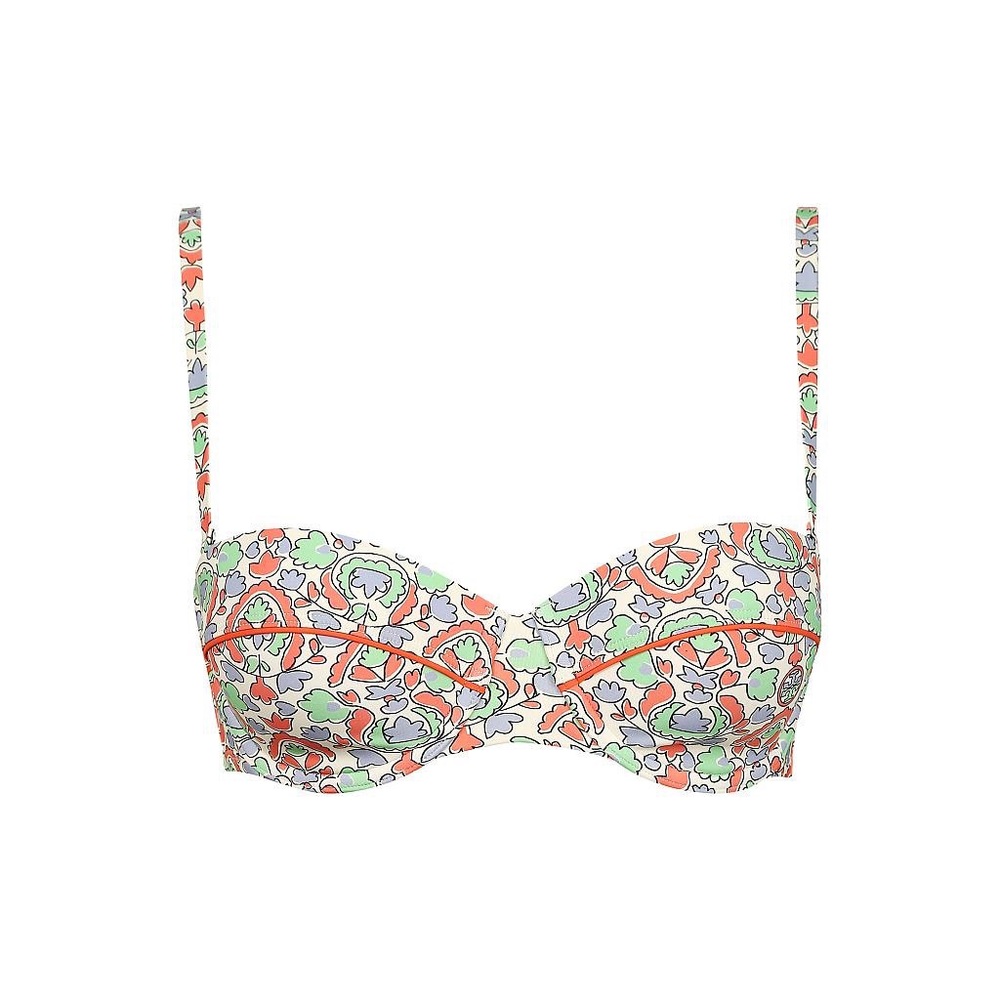 NWT Tory Burch Floral Print Bikini Top (XL)